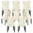 Tufted Leather Upholstered Wing Back Parsons Chair (Set Of 8)-1807697790-1807697786