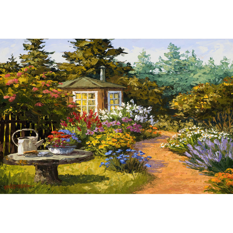 Woodland Garden - Wrapped Canvas Painting, 30cm H x 46cm W x 3.8cm D