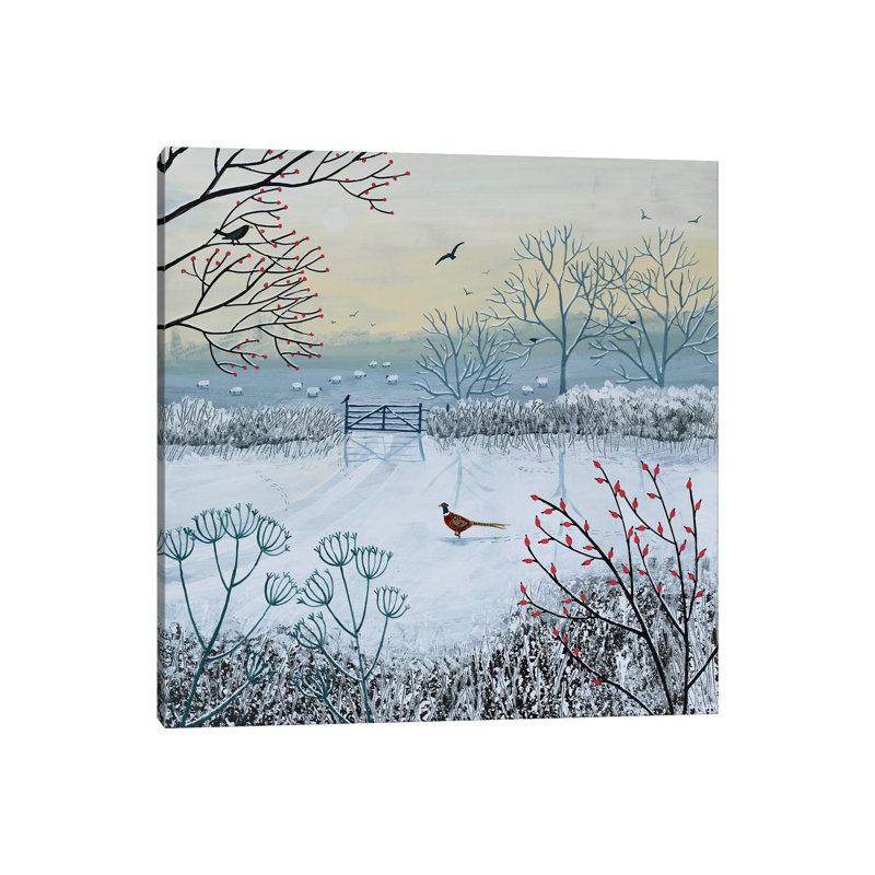 Snowy Morning by Jo Grundy - Wrapped Canvas Print, 66.04 cm H x 66.04 cm W x 1.91 cm D