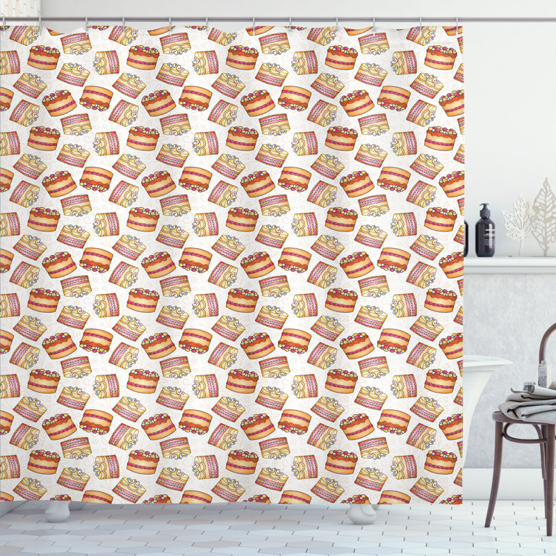 Dakota Fields Cake Shower Curtain Wedding Inspired, 70''H x 69''W