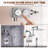 10 Inch All Metal Rainfall Shower Head With Handheld Combo, High Pressure Dual Rain Shower Head Spray, Push Button Switches, Adjustable Extension Arm, Brushed Nickel