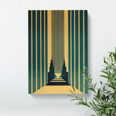 Art Deco Architecture No.1 Skyscraper - Wrapped Canvas