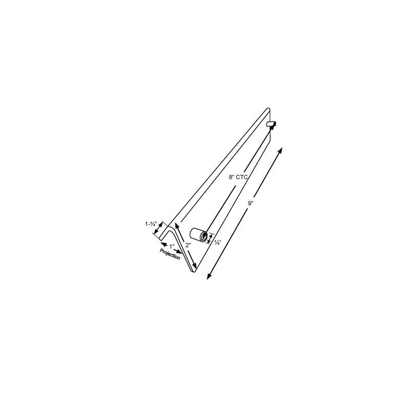 4" Center to Center Bar Pull, 8, Polished Chrome