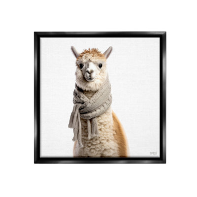 "Lama portant une écharpe" par RB sur toile