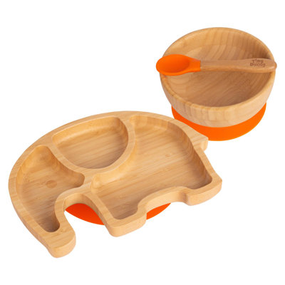 Tiny Dining - Children's Bamboo Suction Elephant Dinner
