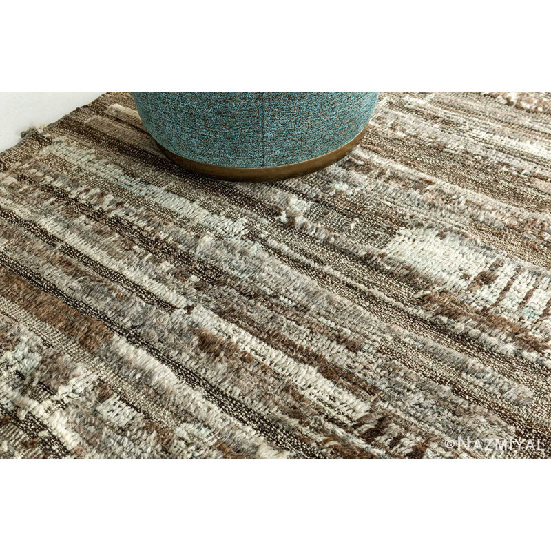 Modern Distressed One-of-a-Kind Rectangle 4'2" x 5'11" Area Rug