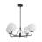 4-light Dimmable Opal Glass Globe Chandelier-403814952