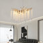 Luminaire suspendu moderne réglable en forme de branche en cristal avec 8 lumières fixes pour salle à manger et vestibule