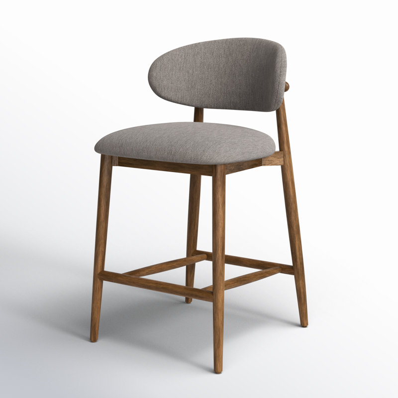 Deloris 26.5" Counter Stool, Grey Performance Chenille