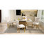 Set of 4 Velvet Upholstered Dining Chairs with Golden Steel Legs-1869341037