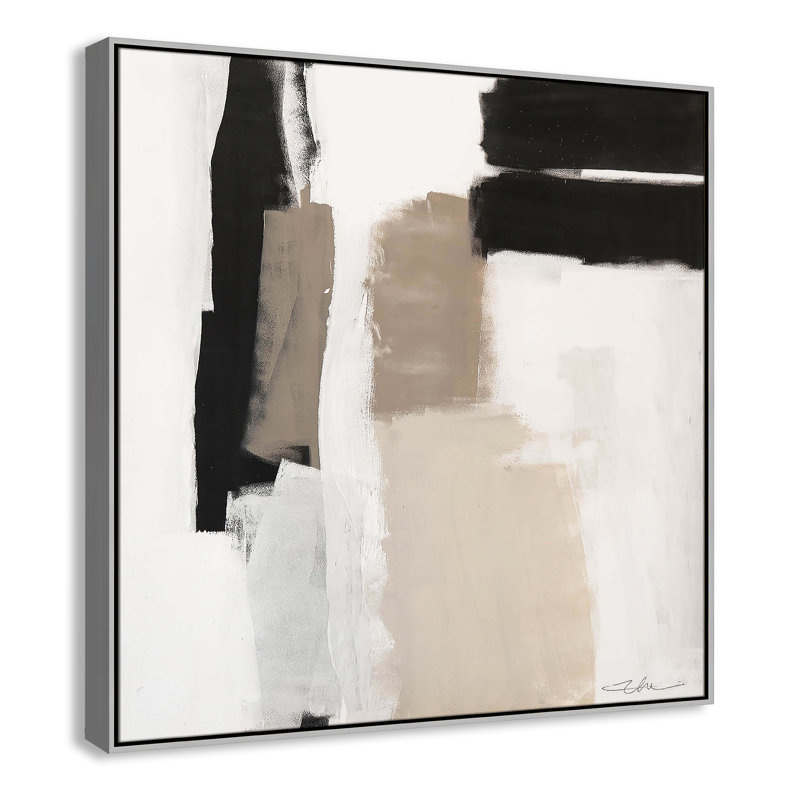«Earth Scapes II-A» par Casa Fine Arts, Encadrement argenté, H 41,5 po x l 41,5 po x P 2 po