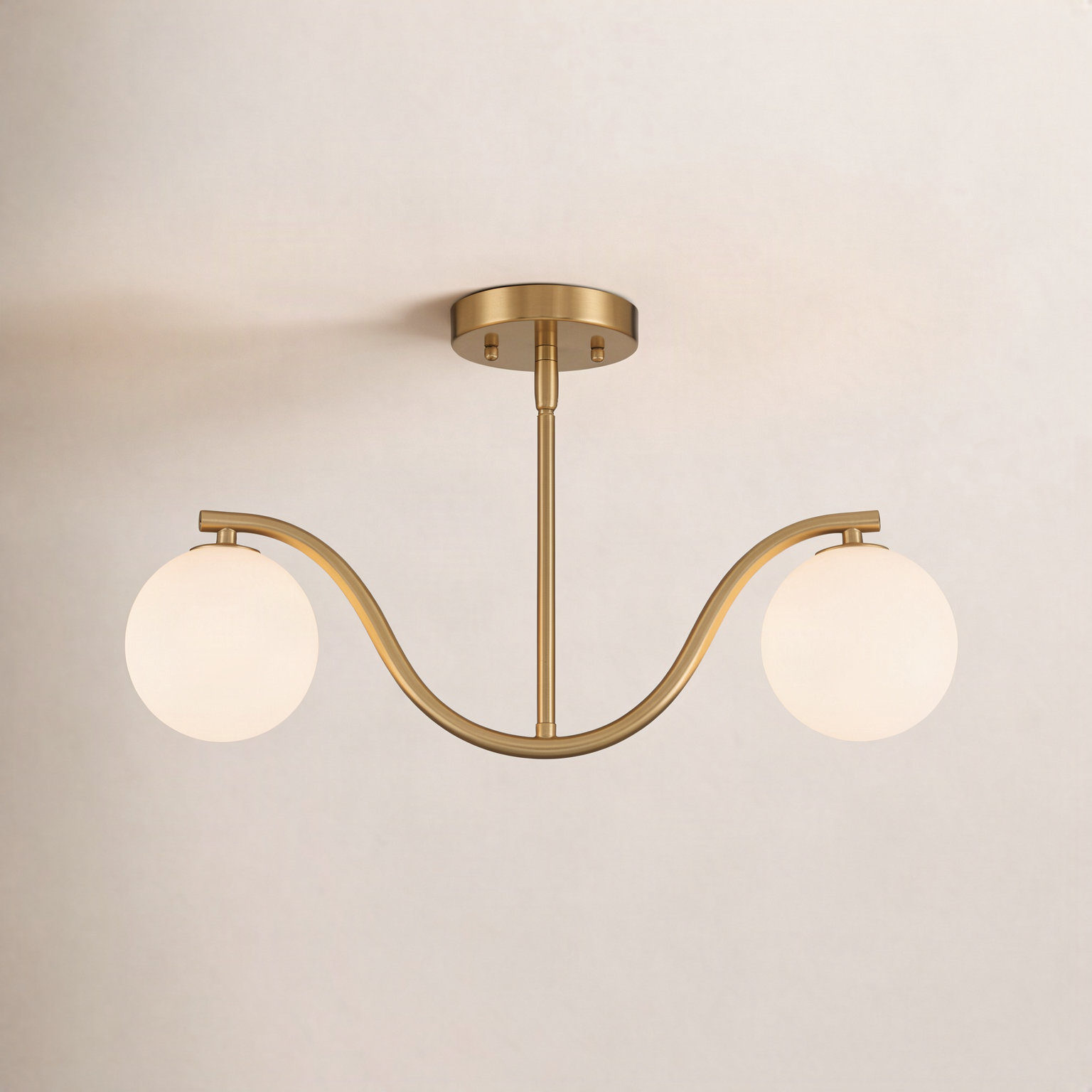 21" 2-Light Semi Flush Mount