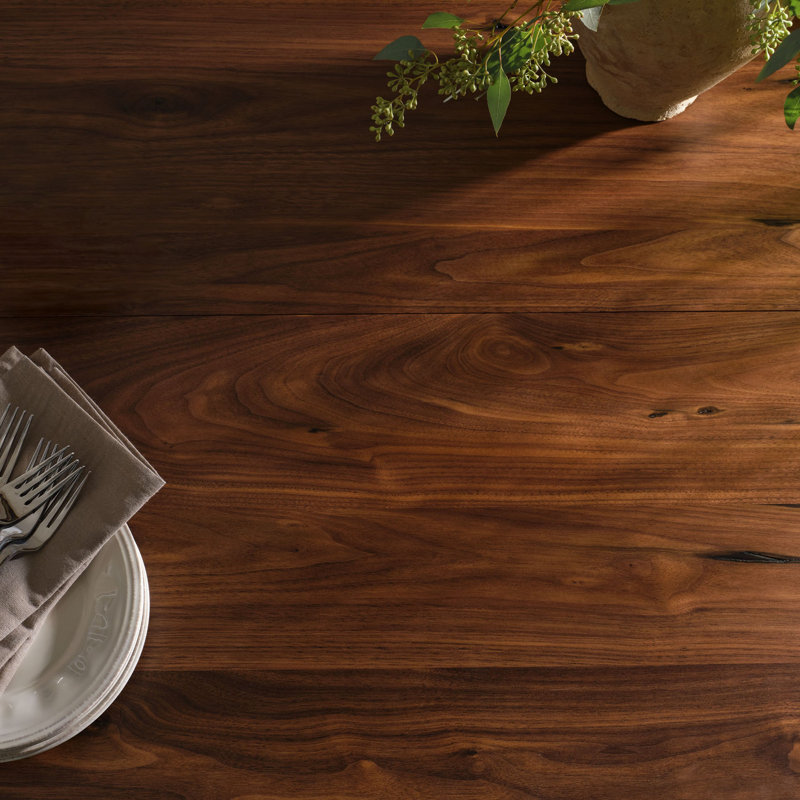 Saranac Round Walnut Wood Dining Table