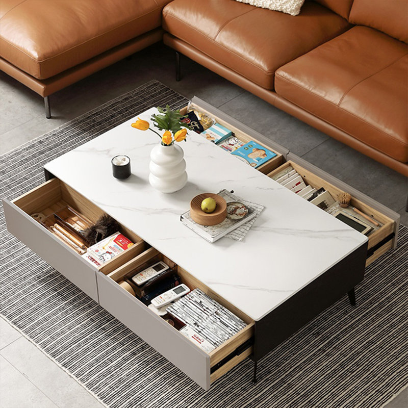 Table basse tendance à assembler, H 15,94 po x L 55,11 po x l 27,56 po