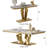Luxurious Coffee Table And Console Table, 2-Piece White And Gold Living Room Table Set With Diamond-Shaped Base