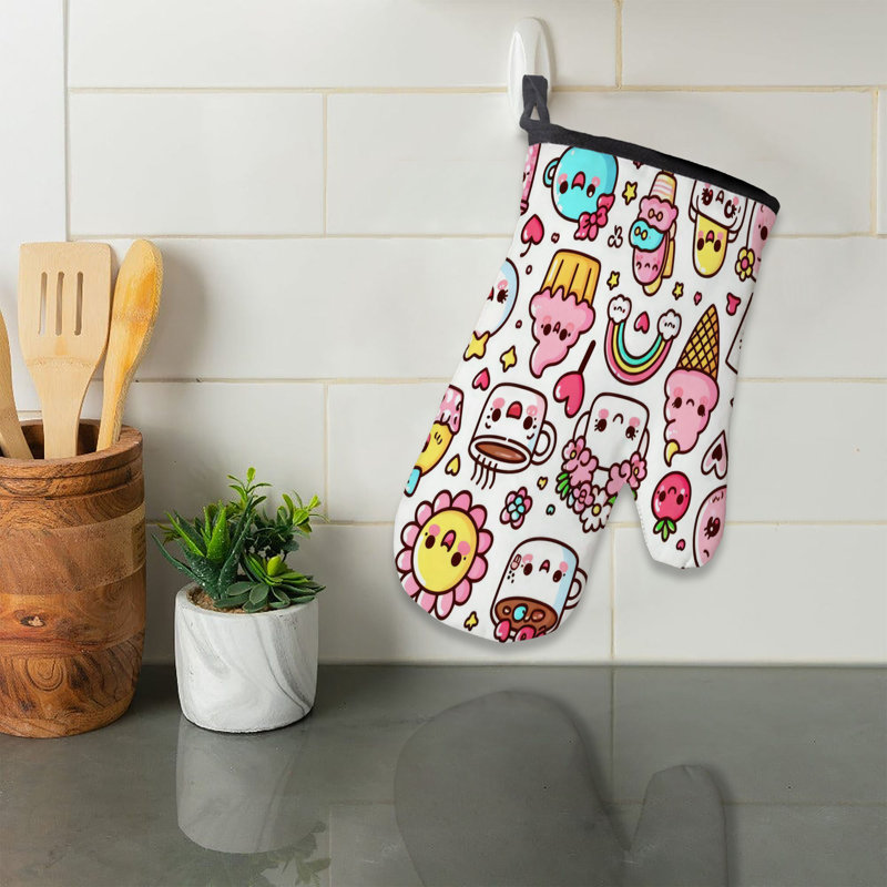 Funky Pop Oven Mitt Cotton Twill