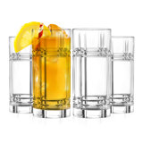 Highball Glass - Drinking Glasses - Set of 4 - Hiball Tumblers -  12 oz, Made in Europe