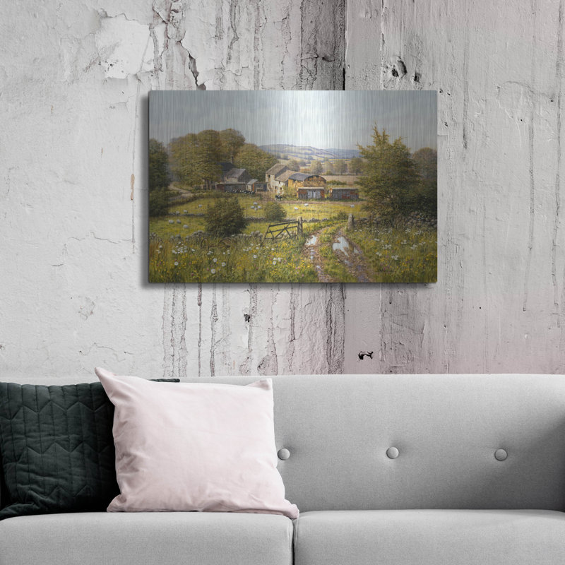 «Dale Farm» par Bill Makinson, art mural en métal, H 24 po x l 36 po