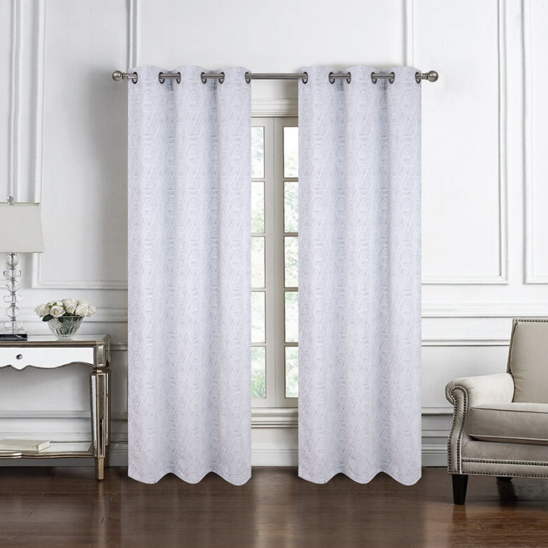 Paire de rideaux Amara, Blanc