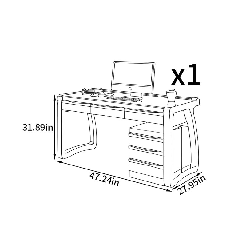 Haskell, H 31,89 po x l 47,24 po x P 27,95 po