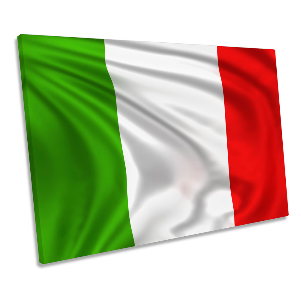 X1776 Italy Flag Italian - Wrapped Canvas Print