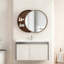 Miroir mural coulissant 23,62 "avec tablettes de rangement