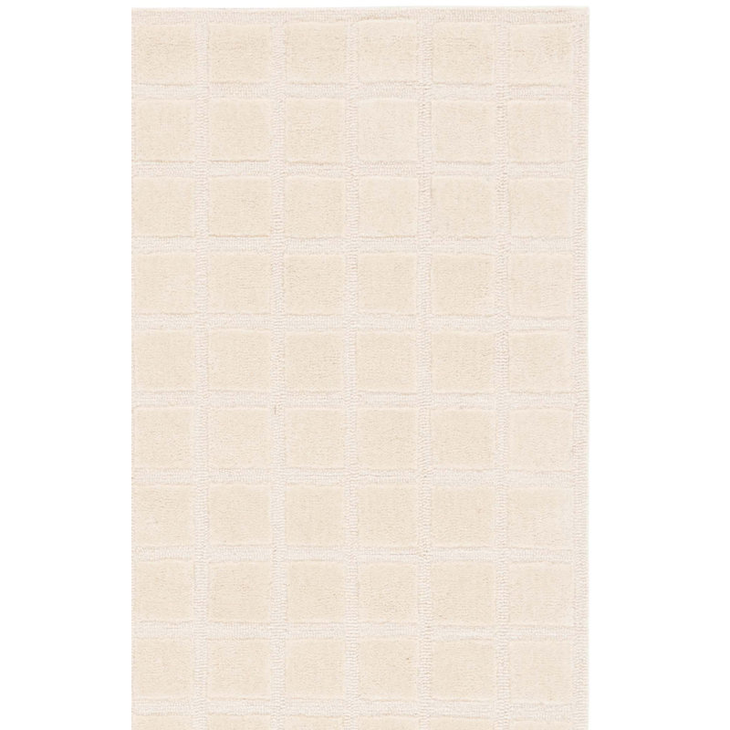 Naoya Hand Tufted Wool Pile Geometric Rug, Rectangle 4' x 6'