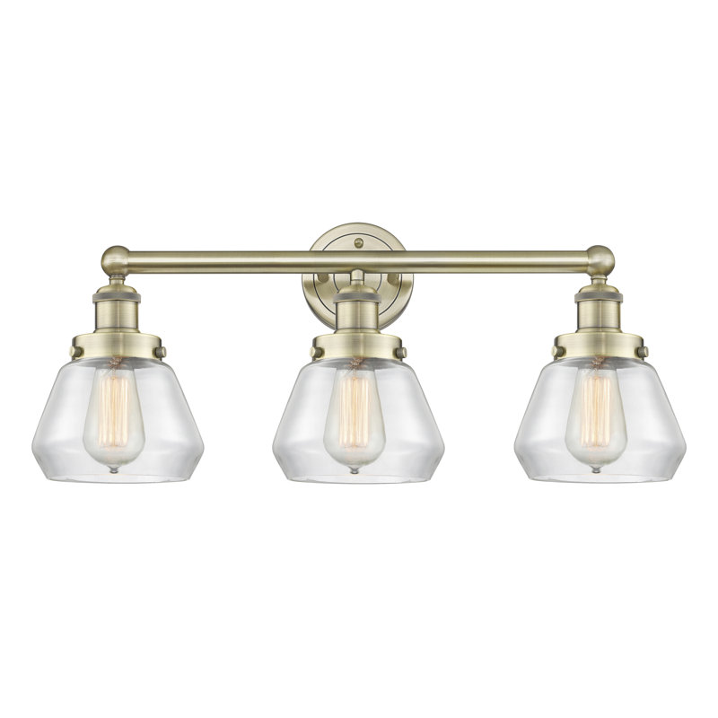 Rivka 3 - Light Dimmable Vanity Light, Clear, Antique Brass