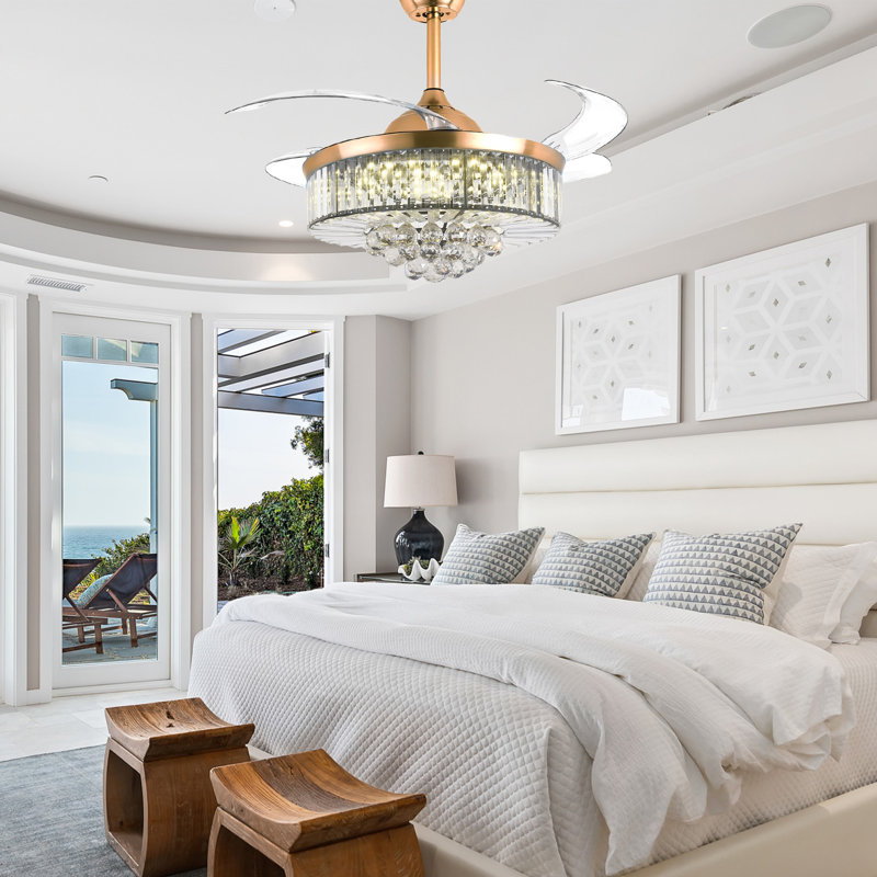 Jadarien Ceiling Fan with LED Lights, Or