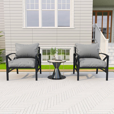 Ajea 27.16'' Wide Patio Sectional with Cushions