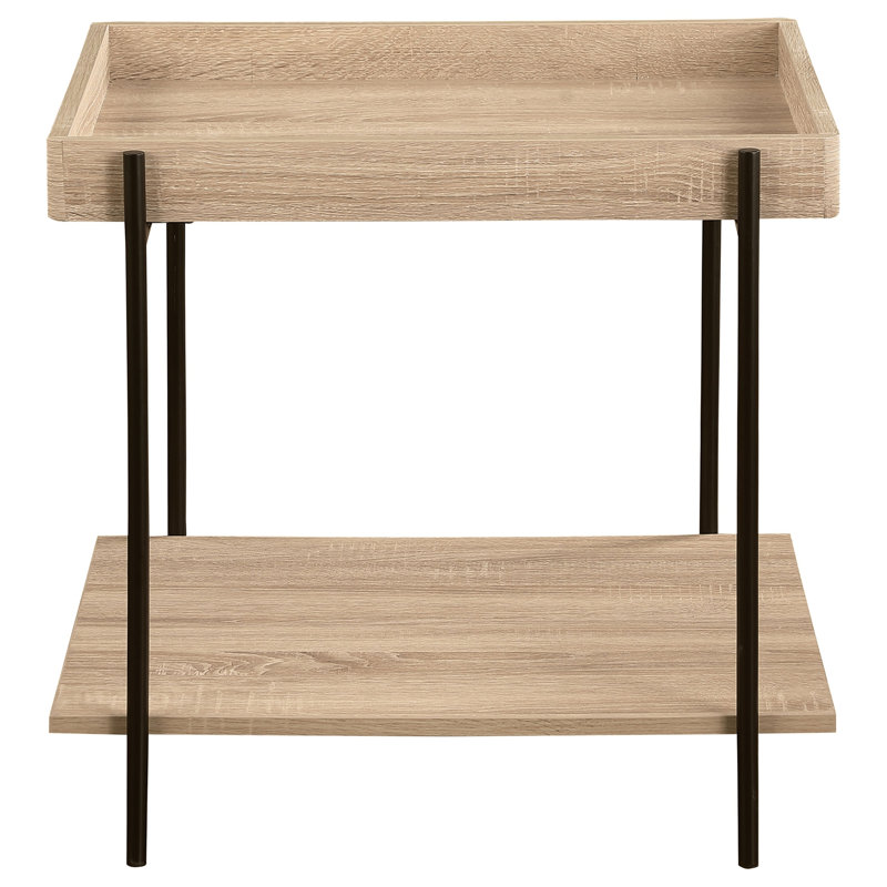 Table de bout carrée en bois d'ingénierie
