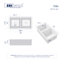 Oslo 32" W x 19" D Double Bowl Fireclay Undermount/Drop-In Kitchen Sink in White with Accessories