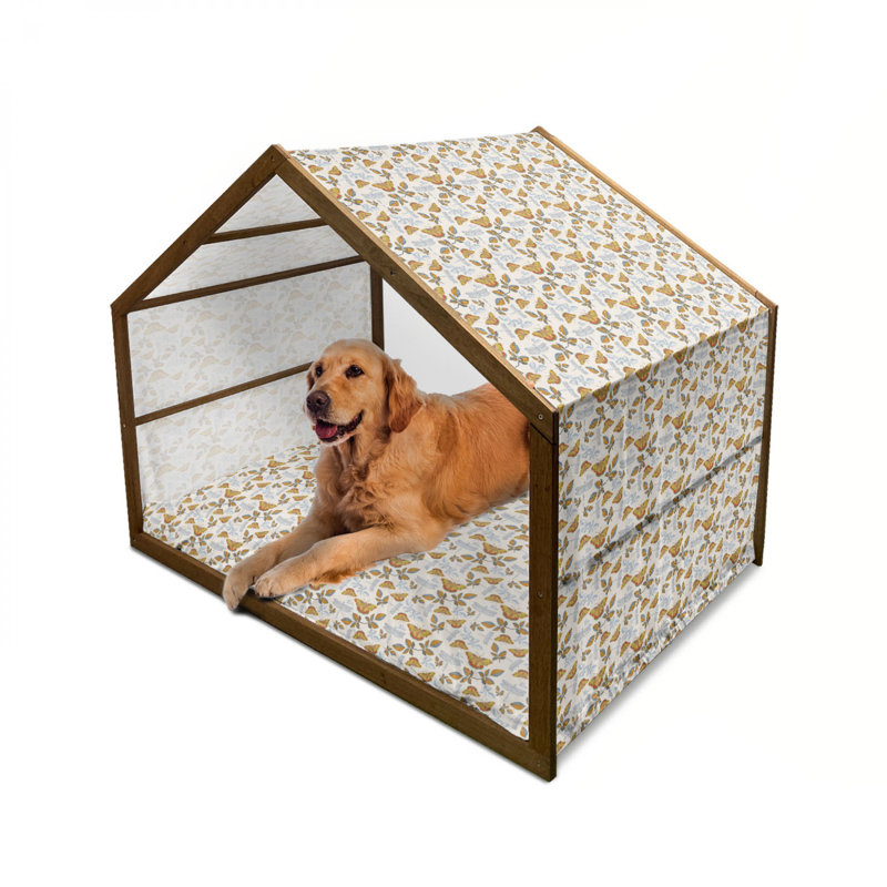 Niche pour chien en bois brun, H 55 po x l 39 po x P 45 po