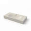 Lavabo de salle de bain en résine de pierre blanche mat de 81 cm (32 pouces) au design ergonomique