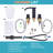 Widespread Waterfall Bathroom Faucet 3 Hole, 8 Inch Bathroom Sink Faucet with Pop Up Drain and Hose-93327494