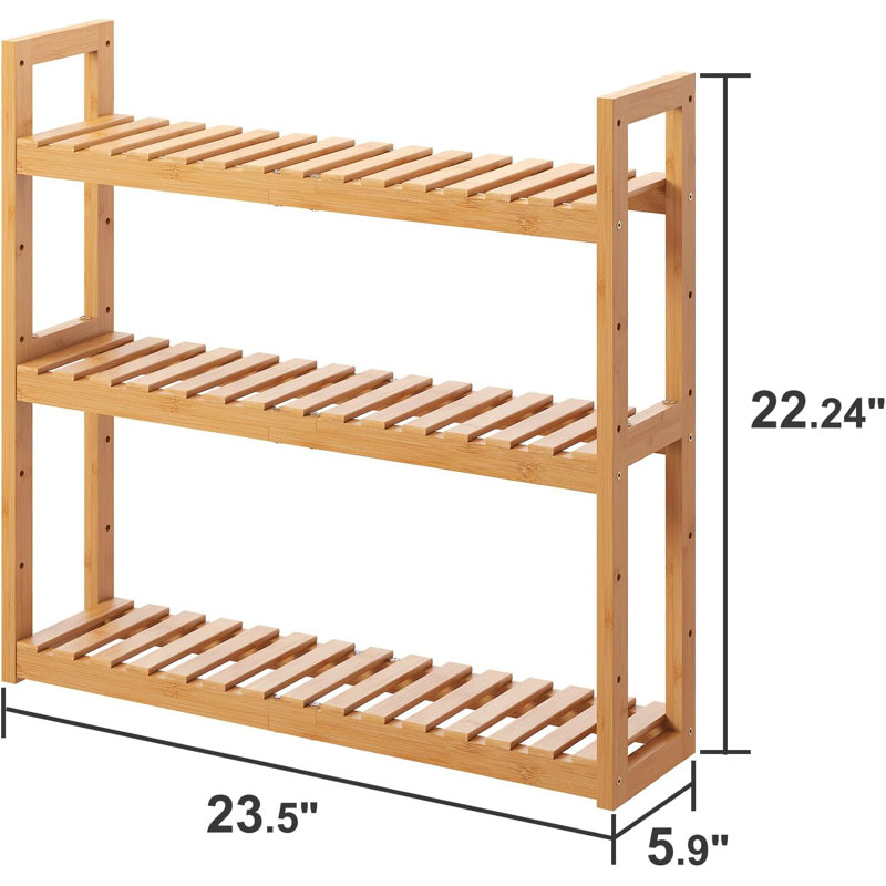 Charyl Freestanding Bathroom Shelves, Brown