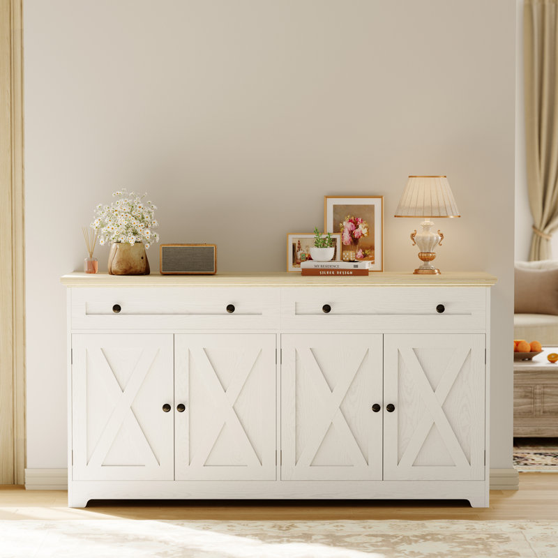 Buffet Cabinet, Natural Wood