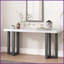 Table basse à pieds géométriques en pin massif - polyvalente pour le salon / couloir, facile à assembler et amp; Capacité de 264 lb-1728715387-1728715268