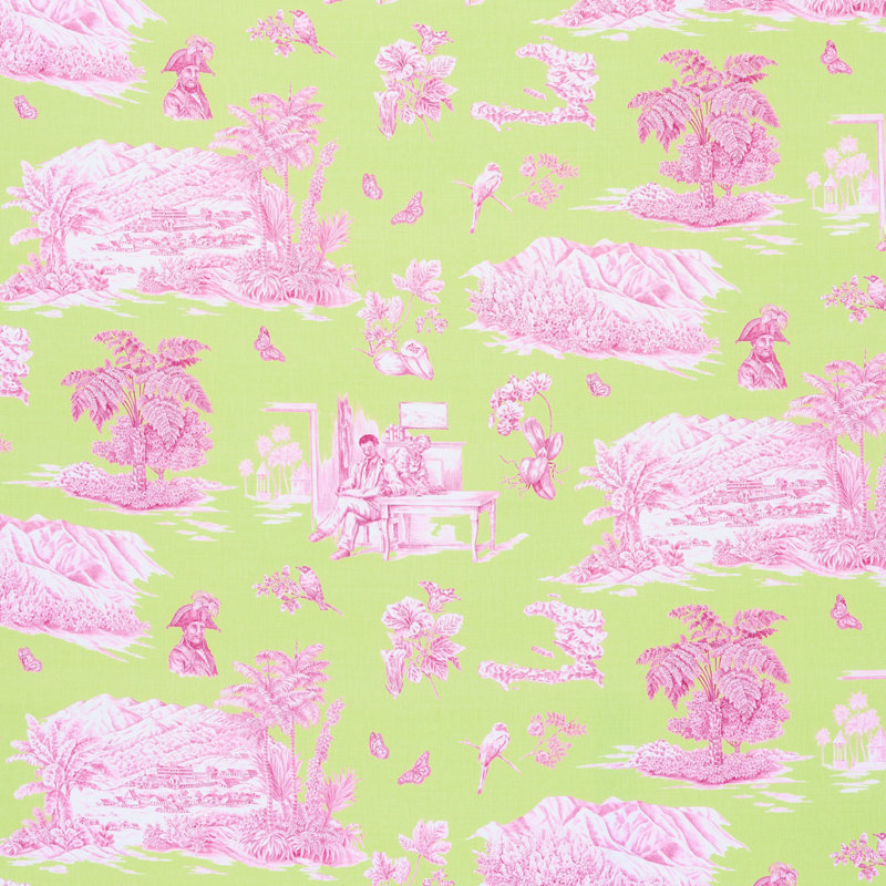 Toile Schumacher x Victor Glemaud, Rose / vert