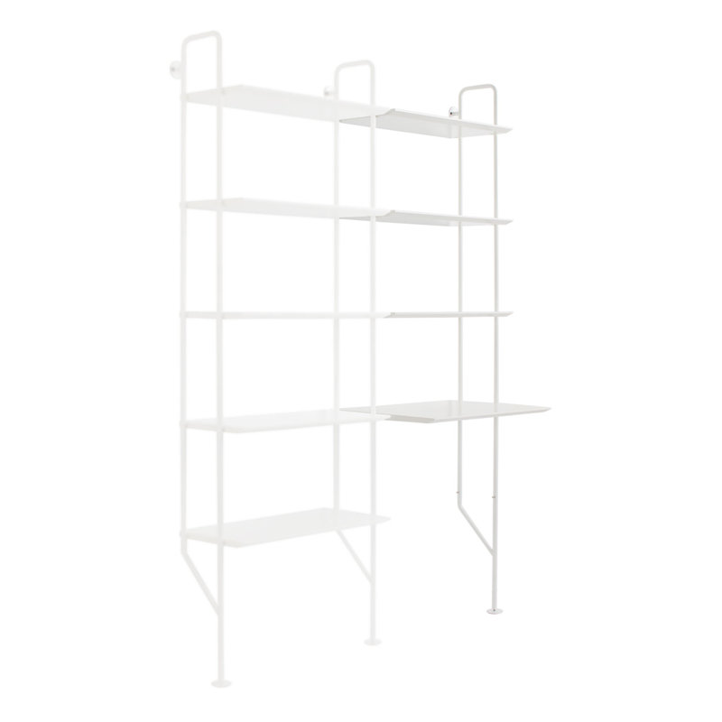 Hitch Rectangular Writing Desk Office Set, White, White