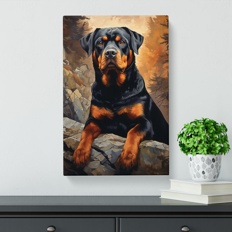 Rottweiler Classicism No.2 - No Frame Print, 60cm H x 40cm W x 3cm D