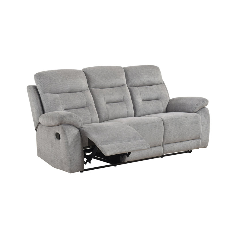 Canapé double inclinable, chenille étain, Pewter