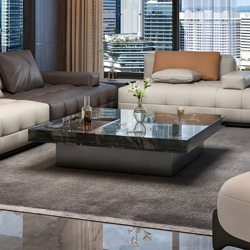 Table basse 39,37 "Modern Minimalist, 11.81" H x 39.37" L x 39.37" W