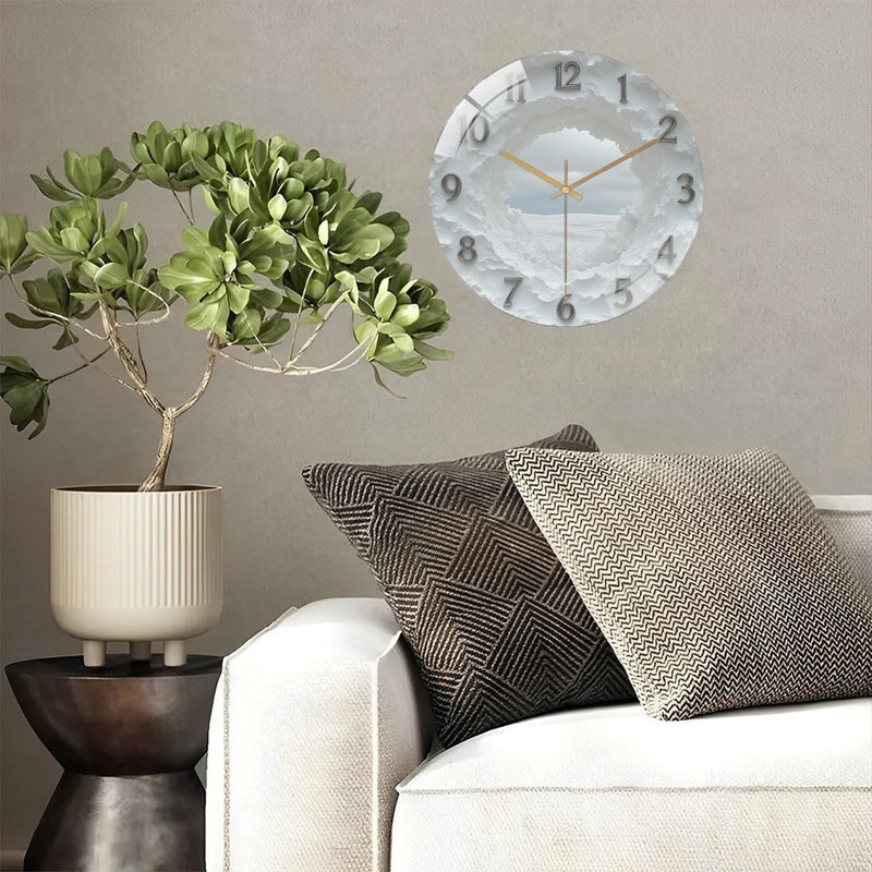 Horloge murale blanche 12 po