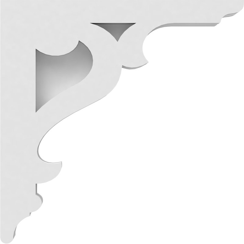1 7/8"W X 10"D X 10"H Brontes Architectural Grade PVC Corbel, 10" H x 10" W x 1.875" D
