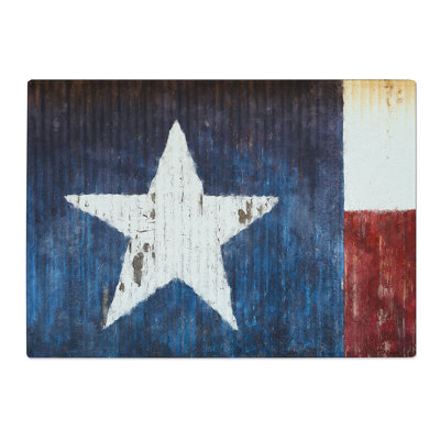 Tempered Glass Flag of Texas Chopping Board