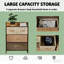 Commode de rangement autoportante, tour de rangement à 3 niveaux, unité de rangement chic