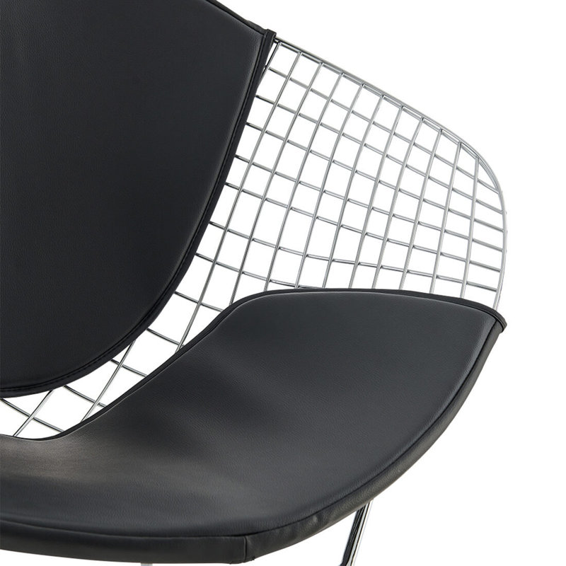 Fauteuil Diamond, Gris, Argent argent