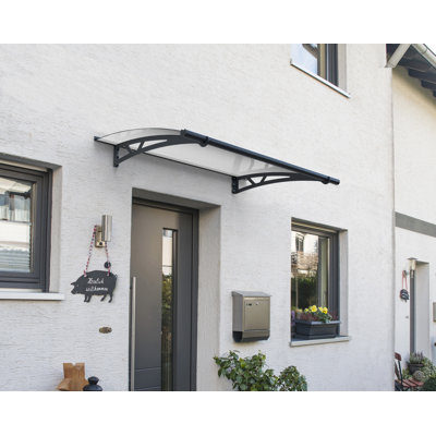 Canopia By Palram 150.5cm W x 91.5cm D Glass Clear Cover Retractable Door / Window Awning