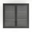 Armoire murale de style rétro avec portes en verre brumeux et 2 tablettes réglables pour un rangement polyvalent